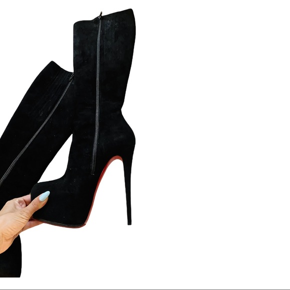 Christian Louboutin Daf Royal Boots Size 37.5 - Picture 5 of 9